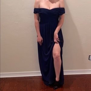 David’s Bridal Navy Bridesmaid dress